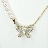 BUTTERFLY & PEARL HALF-AND-HALF NECKLACE