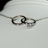 SILVER INTERLOCKING RINGS NECKLACE