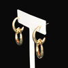 GOLD INTERLOCK HOOP EARRINGS