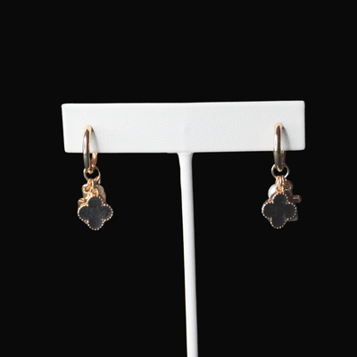 MIDNIGHT CLOVER DROP EARRINGS