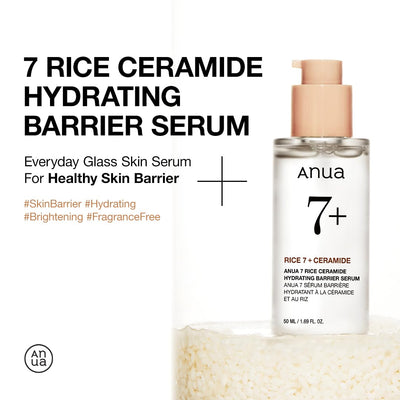 SÉRUM BARRIÈRE HYDRATANT AU CÉRAMIDE DE RIZ ANUA 7 