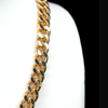 HALF DIAMOND, HALF CHAIN STATEMENT NECKLACE